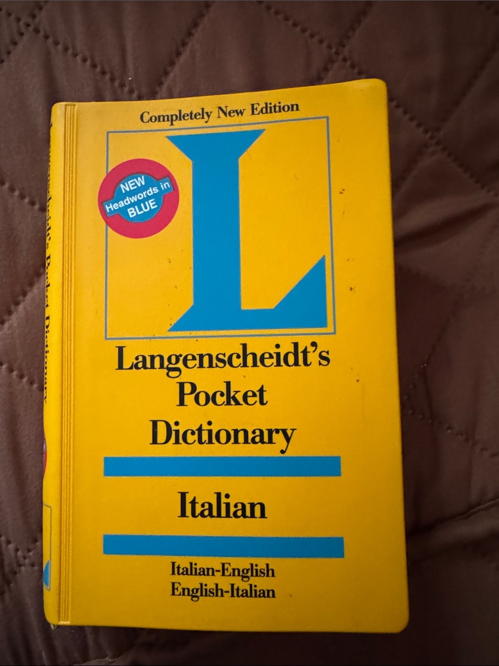 Langenscheidt’s Pocket Italian Dictionary - Yellow with Blue Accents